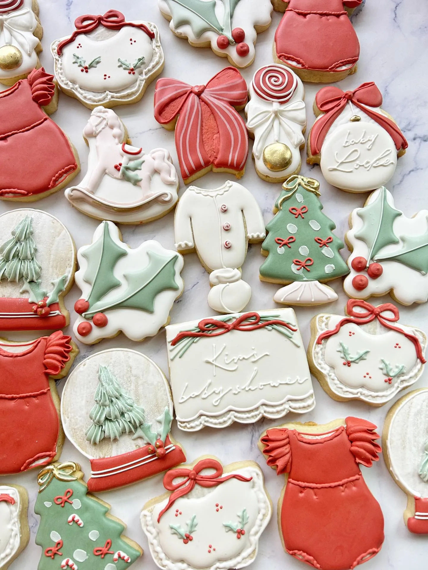 Baby-Themed Decorated Christmas Cookies