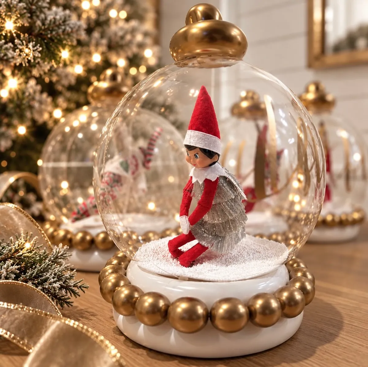 Giant Snow Globe Baby Announcement